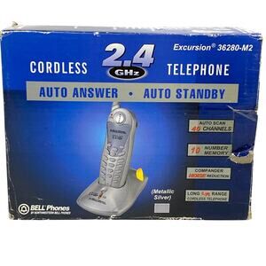 Northwestern Bell Cordless Phone 2.4 GHz Auto Answer Model 36280-M2 Silver New